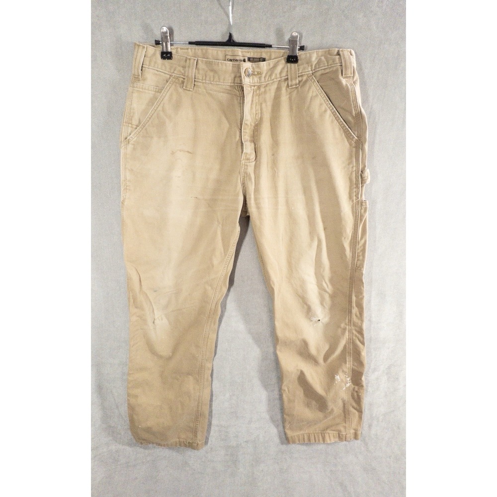 Carhartt B324 DKH Twill Relaxed Fit Work Pants Mens 36x30 (34x30 Measured)